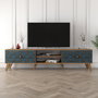Hanah Home Soporte de TV Nogal y Calcedonia
